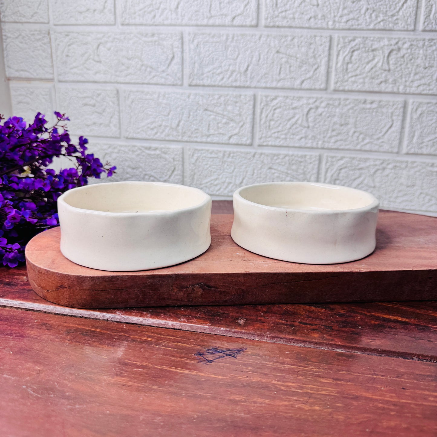 Ceramic Bowl with Black Cat Illustration – Minimal & Whimsical