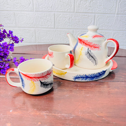 Feather Delight Ceramic Tea Set