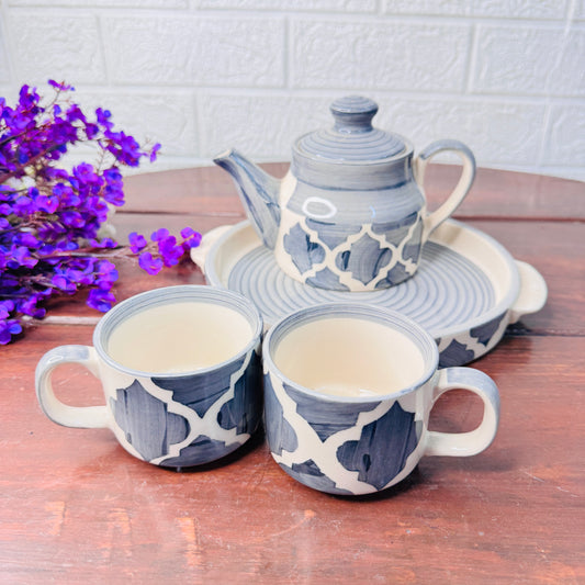 Moroccan Grey Ceramic Tea Set
