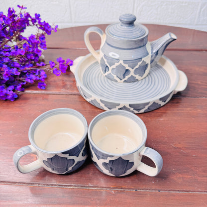 Moroccan Grey Ceramic Tea Set