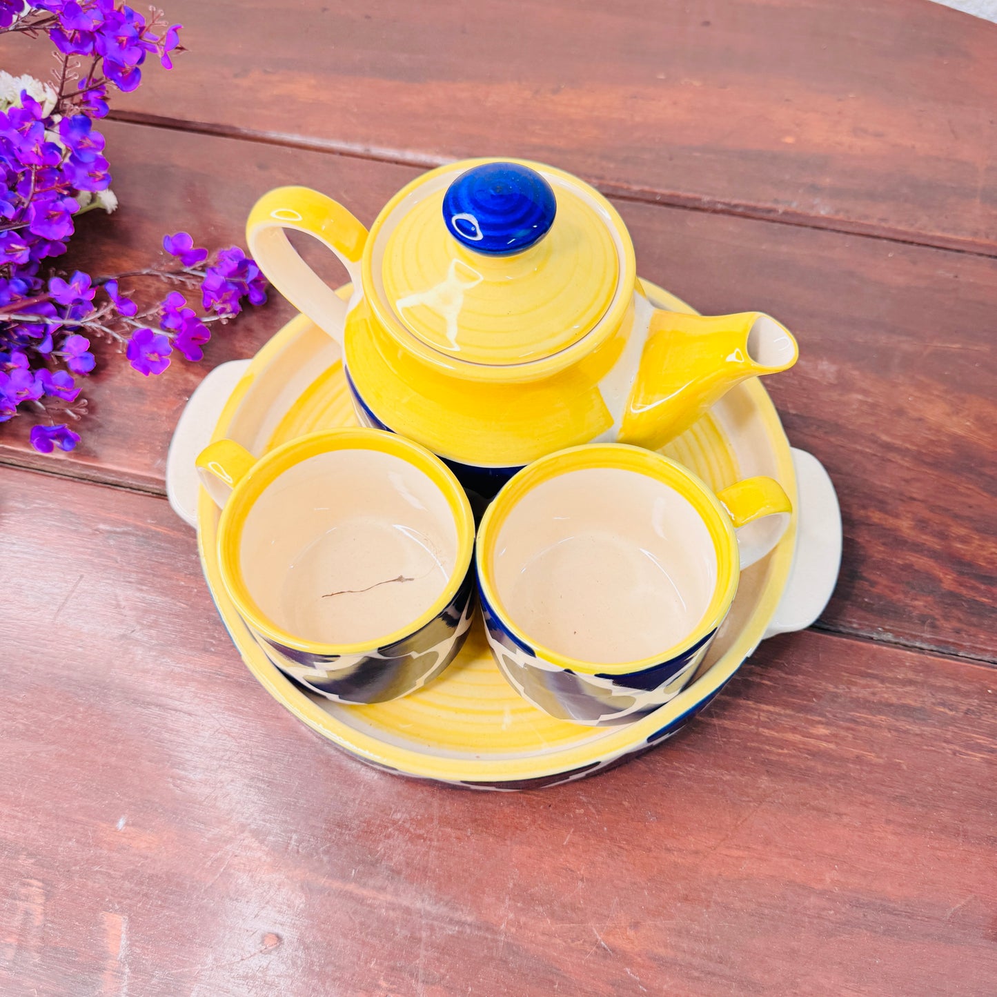 Citrus Bloom Ceramic Tea Set