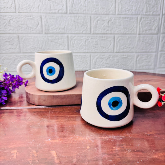 Evil Eye Ceramic Mug – Handmade Protection & Style