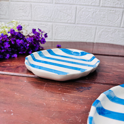 Orange Stripe Ceramic Plate