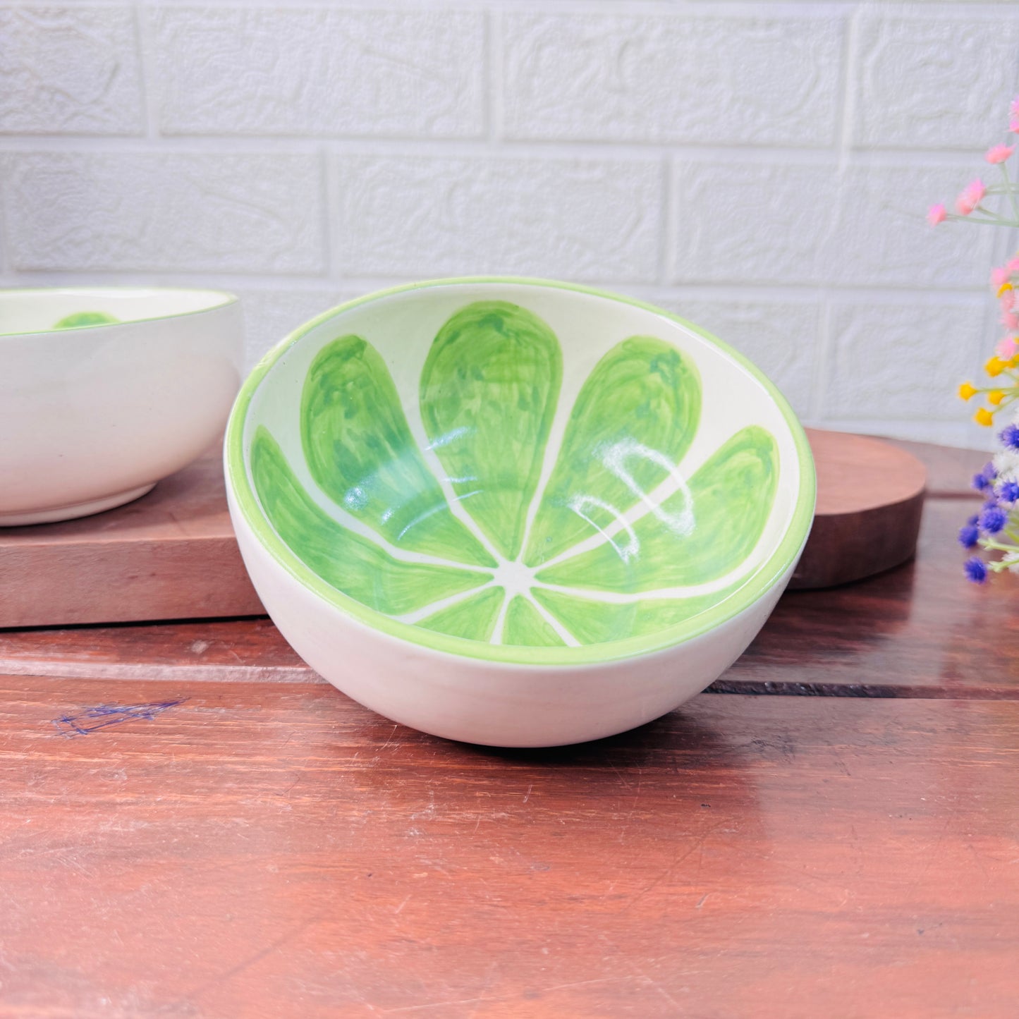 Meadow Bloom Ceramic Snack Bowl