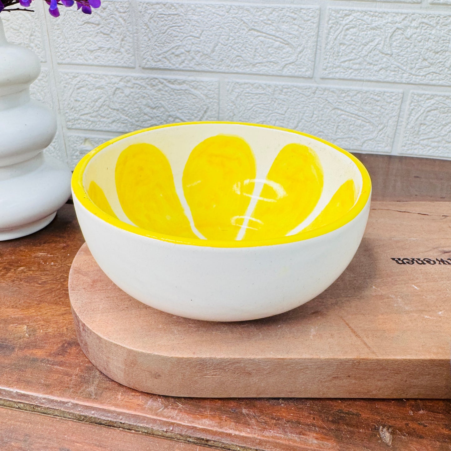 Sunshine Bloom Ceramic Snack Bowl
