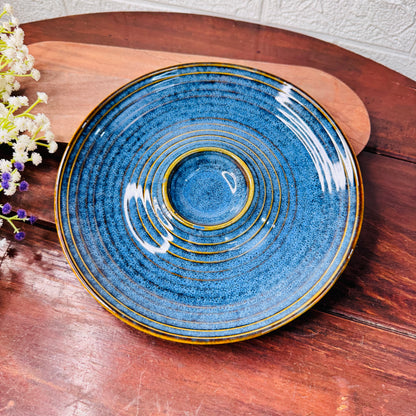 Ocean Ripple Ceramic Plate