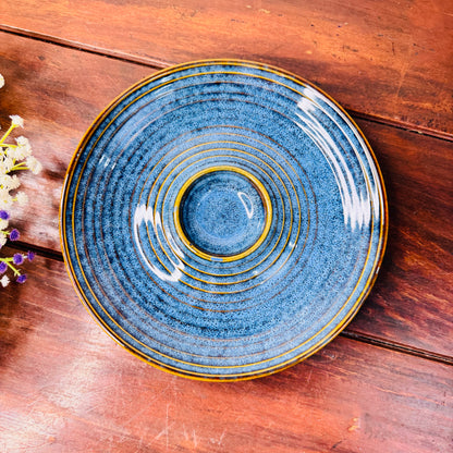 Ocean Ripple Ceramic Plate