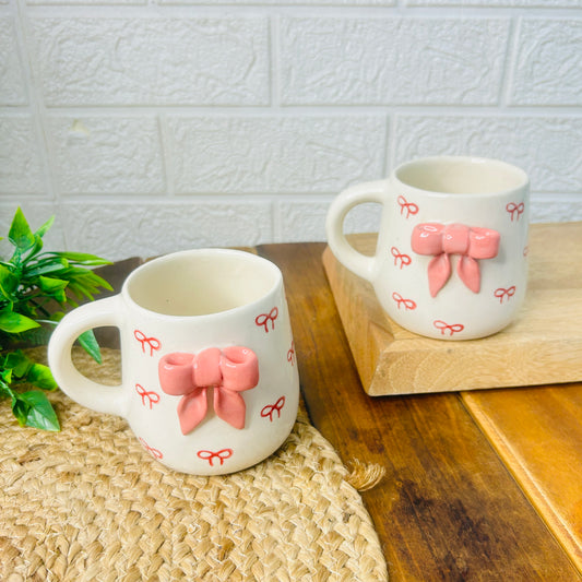 Blush Bow Ceramic Mug