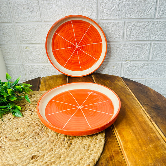 Terracotta Citrus Slice Studio Plate –  (10 inch)