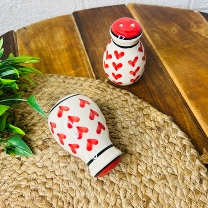 Heart Pop Salt & Pepper Shaker Set