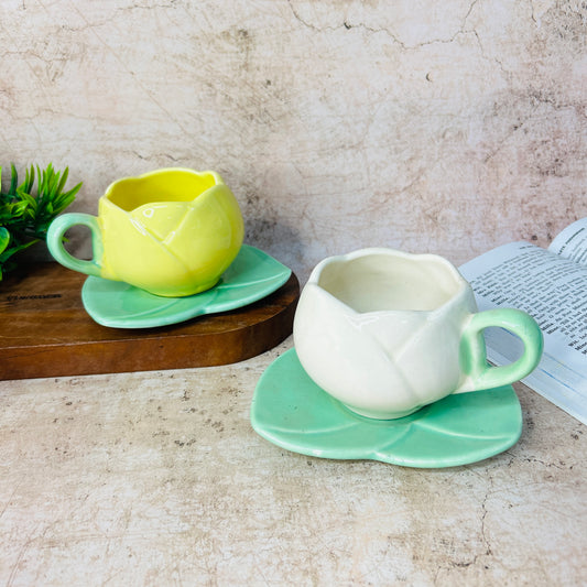 Yellow & White Tulip Set (Pack of 2)
