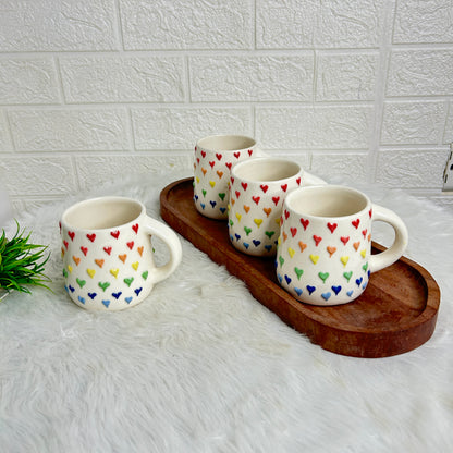 3D Rainbow Hearts Mug (Pack of 1)