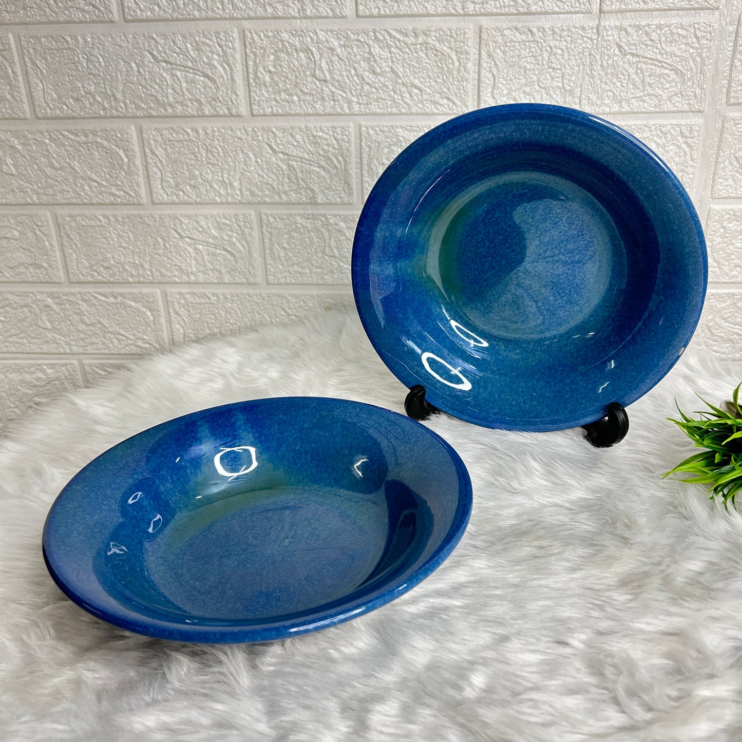 Blue Pasta Plate 9 inch (Pack of 1)