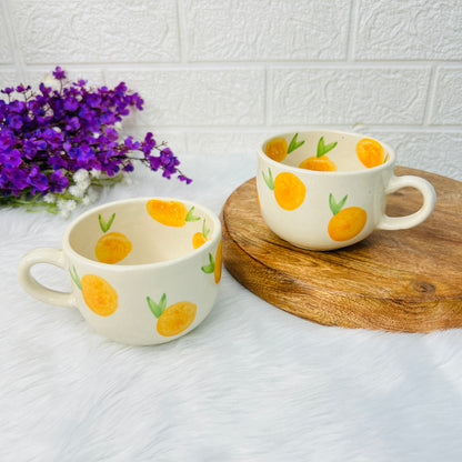 Citrus Pop Hand-painted Ceramic Cup