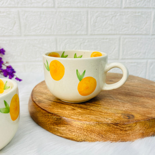 Citrus Pop Hand-painted Ceramic Cup