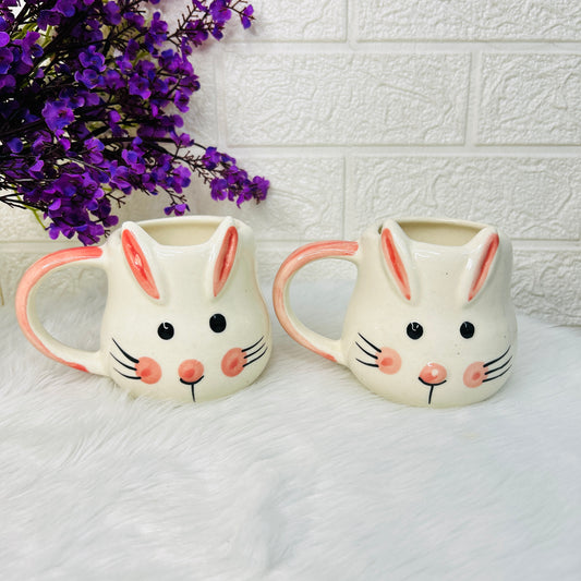 Blush Bunny Mug – Pink Ear Edition