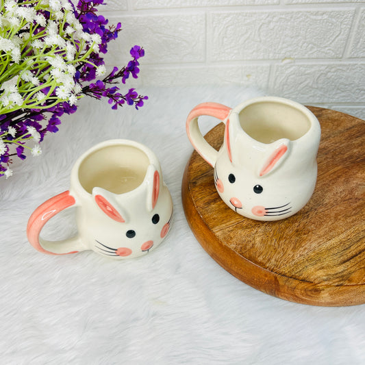 Blush Bunny Mug – Pink Ear Edition