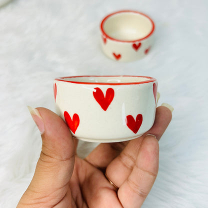 Red Heart Mini Dip Bowl - 1 pc