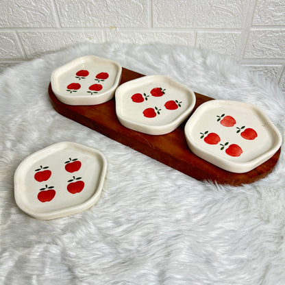 Apple Snack Plate 4 inch