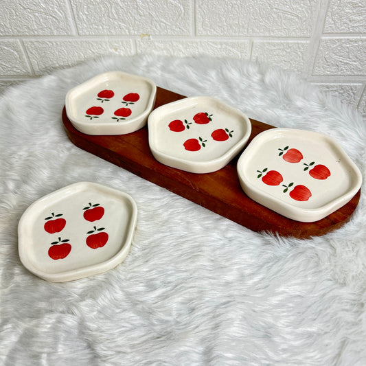 Apple Snack Plate 4 inch