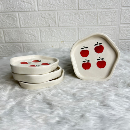 Apple Snack Plate 4 inch
