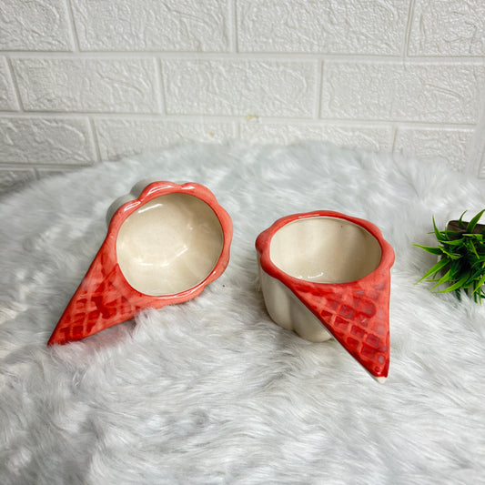 RED SCOOP CUP SET OF 2