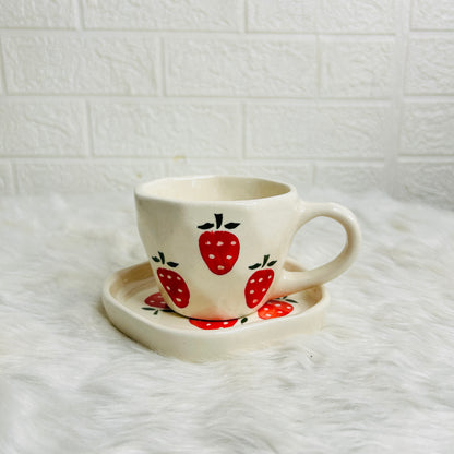 Strawberry Cup & Saucer (Pack of 1)