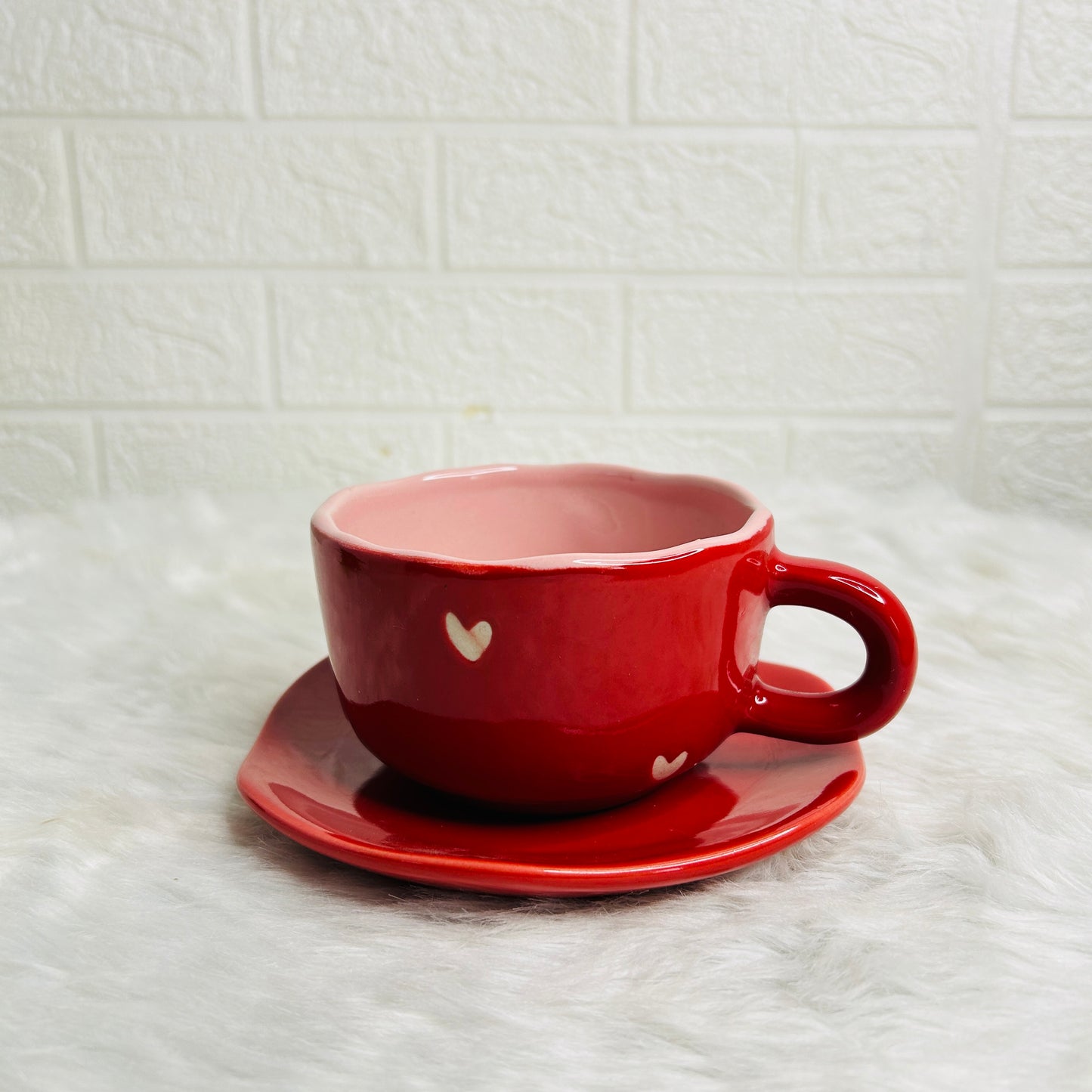 Sweetheart Sip Broad Cup & Saucer (Pack of 1)