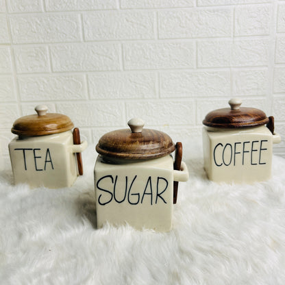 Tea Sugar & CoffeeCombo Set (Pack of 3)