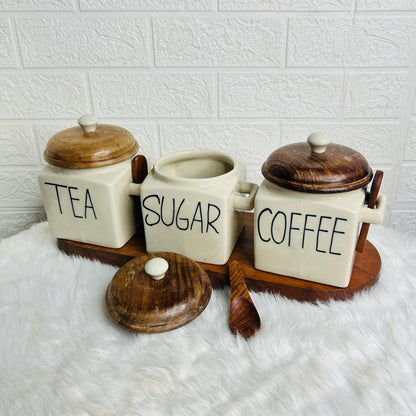 Tea Sugar & CoffeeCombo Set (Pack of 3)