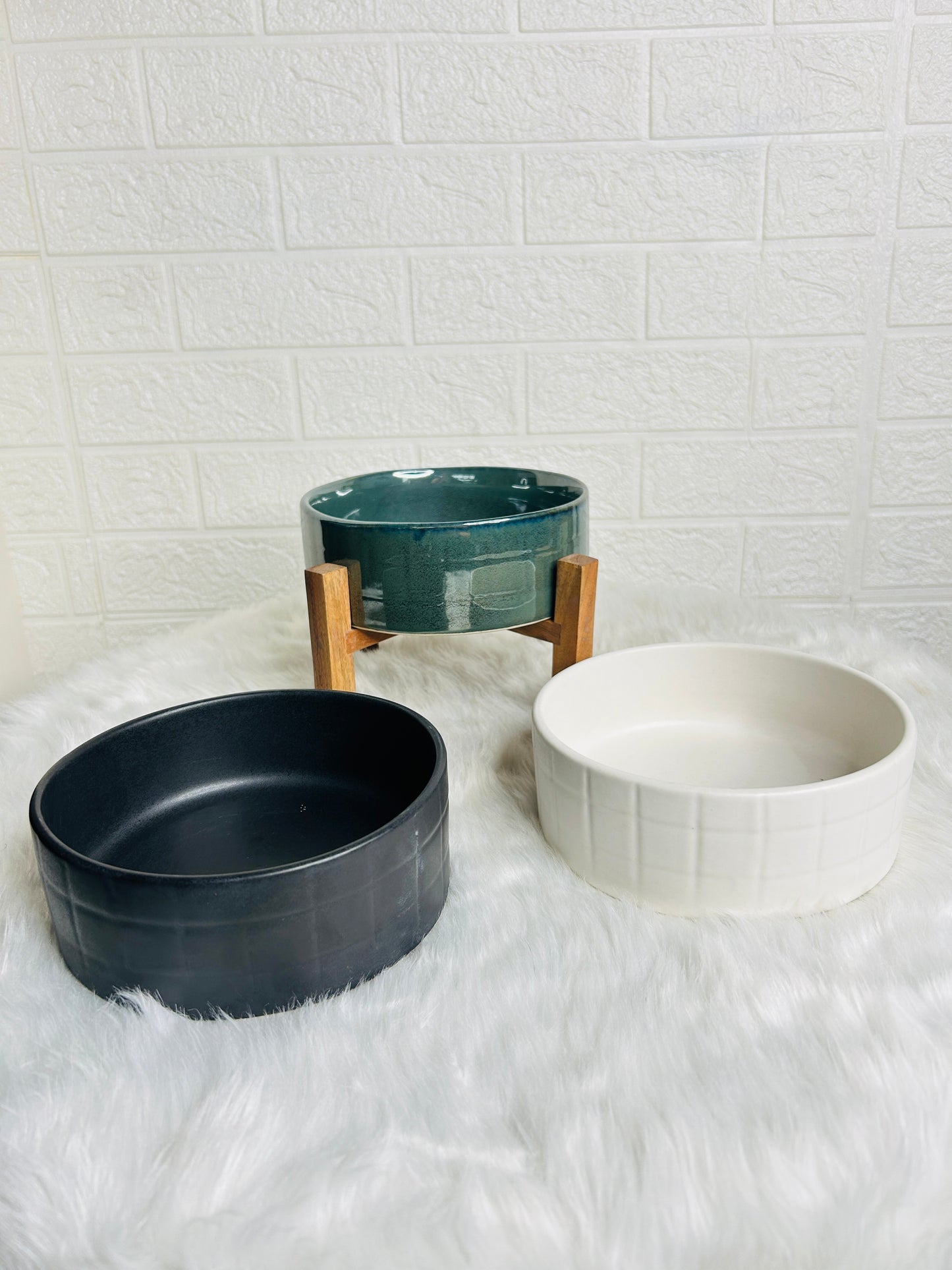 Serving Bowl with Stand Combo Set (Pack of 3)