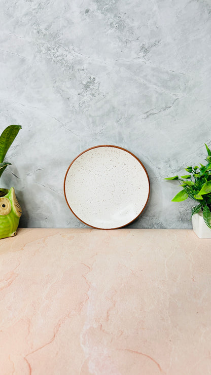 White Sprinkle Quarter Plate (Pack of 1)